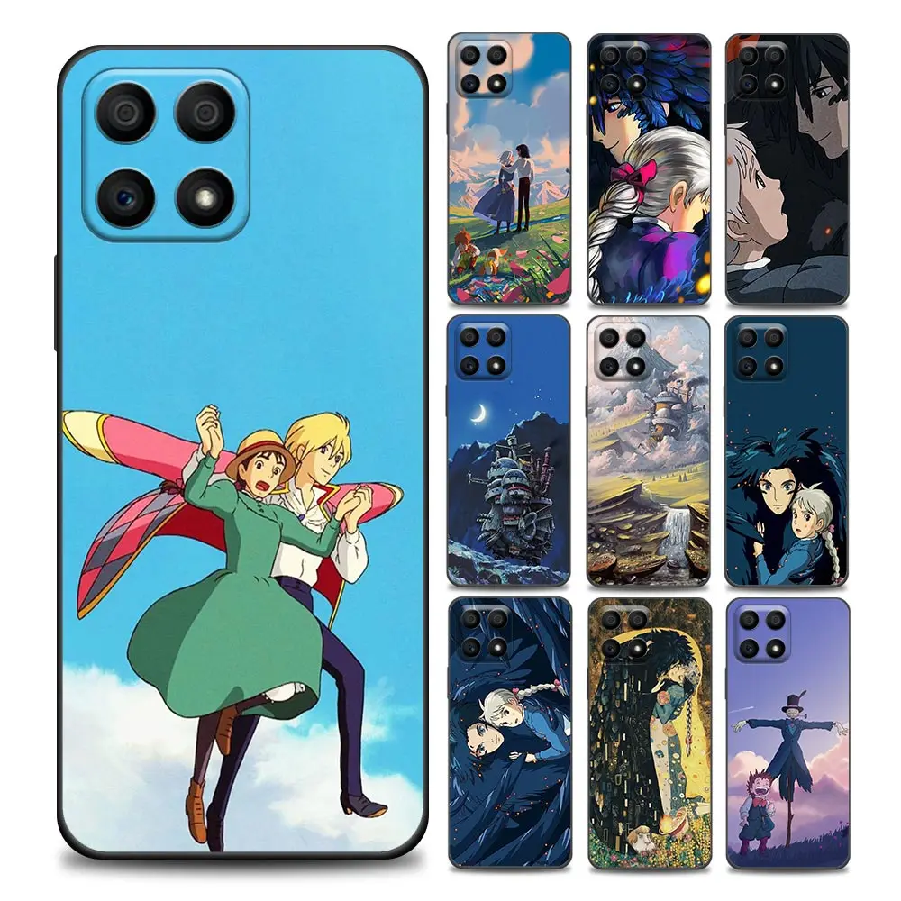 

Miyazaki Hayao Anime Howl's Moving Castle Phone Case For Honor 50 30 10 Lite 30i 20 20e 9A 9C 9X Pro 8X Nova 8i 9 Y60 Cover Case