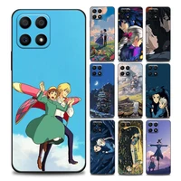 miyazaki hayao anime howls moving castle phone case for honor 50 30 10 lite 30i 20 20e 9a 9c 9x pro 8x nova 8i 9 y60 cover case