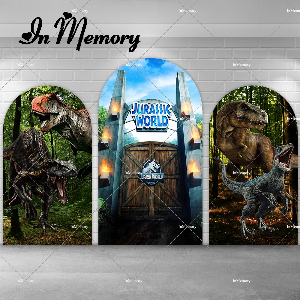 Лесной парк Юрского периода арка динозавра фон для мальчиков украшение дня