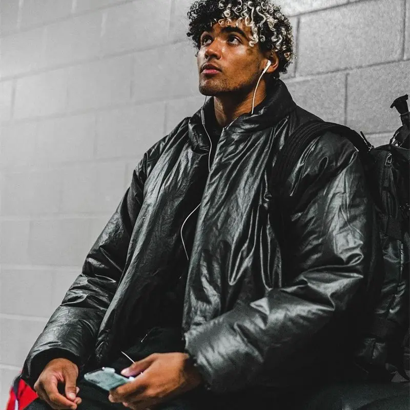 Kanye 2023 Новое высококачественное модное пластиковое 3D хлопковое пальто черного и