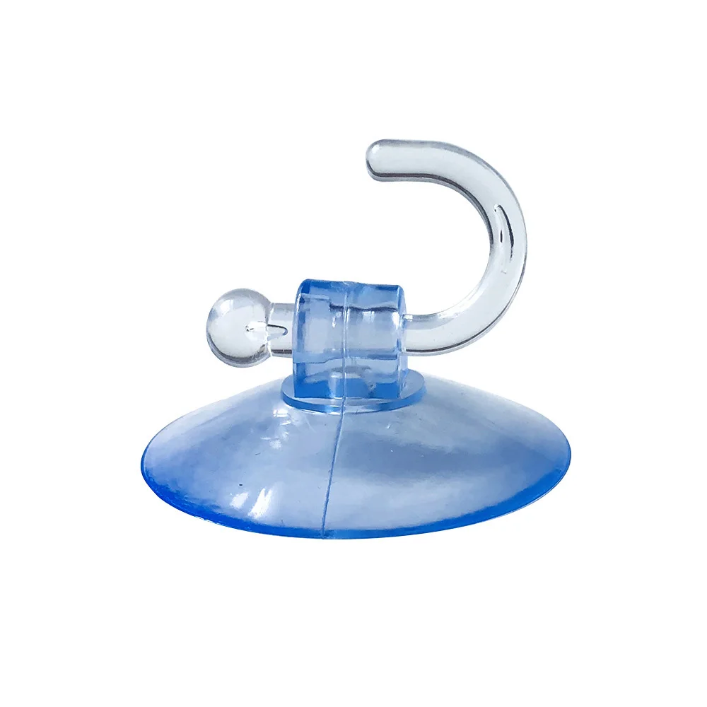 

Window Wall hanger Home Kitchen Bathroom Strong Clear Blue Hook Suction Glass 3.5cm Transparent 10pcs Practical