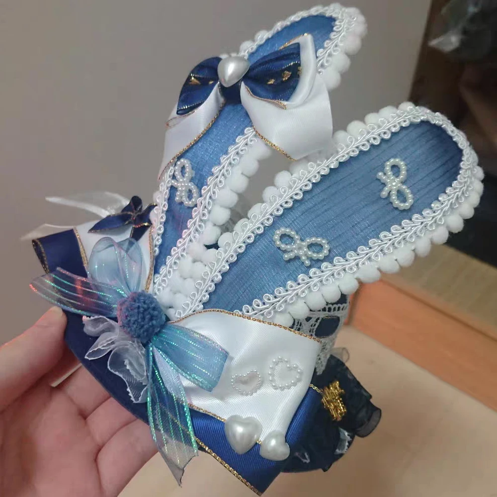 

Children's Baby Girls Kids Woman Plush Rabbit Ears Headwear Bow Hair Clasp Cosplay Lolita Headband Hairpin Hair Accessories