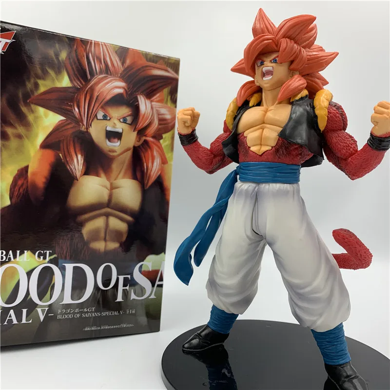 Фигурка из м/ф Драконий жемчуг Z Gogeta Goku Super Saiyan 4 аниме с красными волосами ПВХ