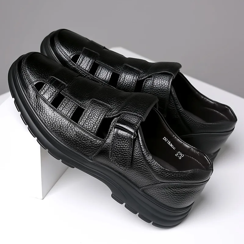 Мужские классические повседневные сандалии дышащие Нескользящие пляжные