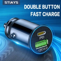 stiays type c fast charger 3a car charger for iphone 13 samsung s21 car charging qc 3 0 charge moible phone pd 20w usb c charger