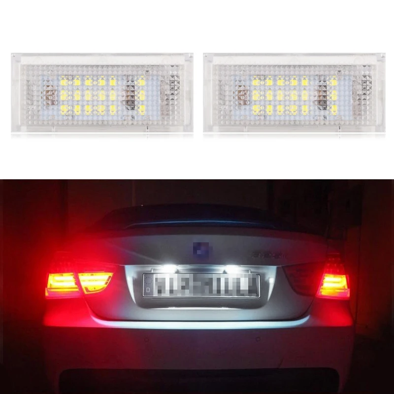

2 шт. подсветка номерного знака без ошибок для BMW E461998-2003 светодиодная подсветка для номерного знака автомобиля светильник ПА освещения авто...