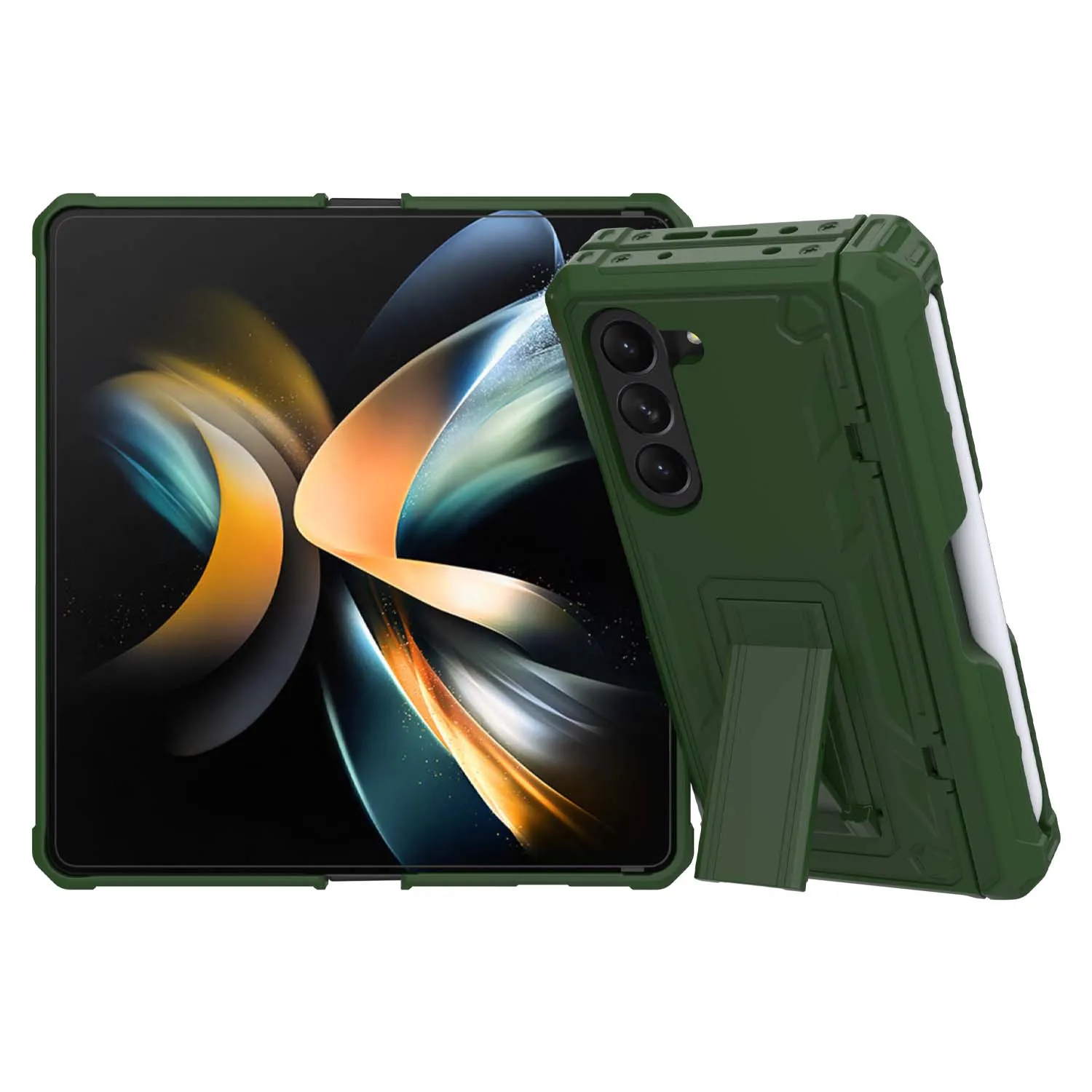 

Anti Shock Hook Bracket Shell for Samsung Galaxy Z Fold 5 Military off-road full surround anti drop phone case six colors