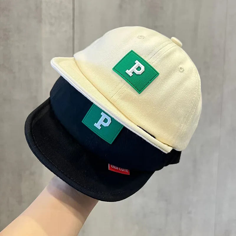 

Baby Soft Brim Baseball Cap Cute Letter P Kids Sun Hat Korean Toddler Boy Girl Adjustable Peaked Caps Casquette Gorras