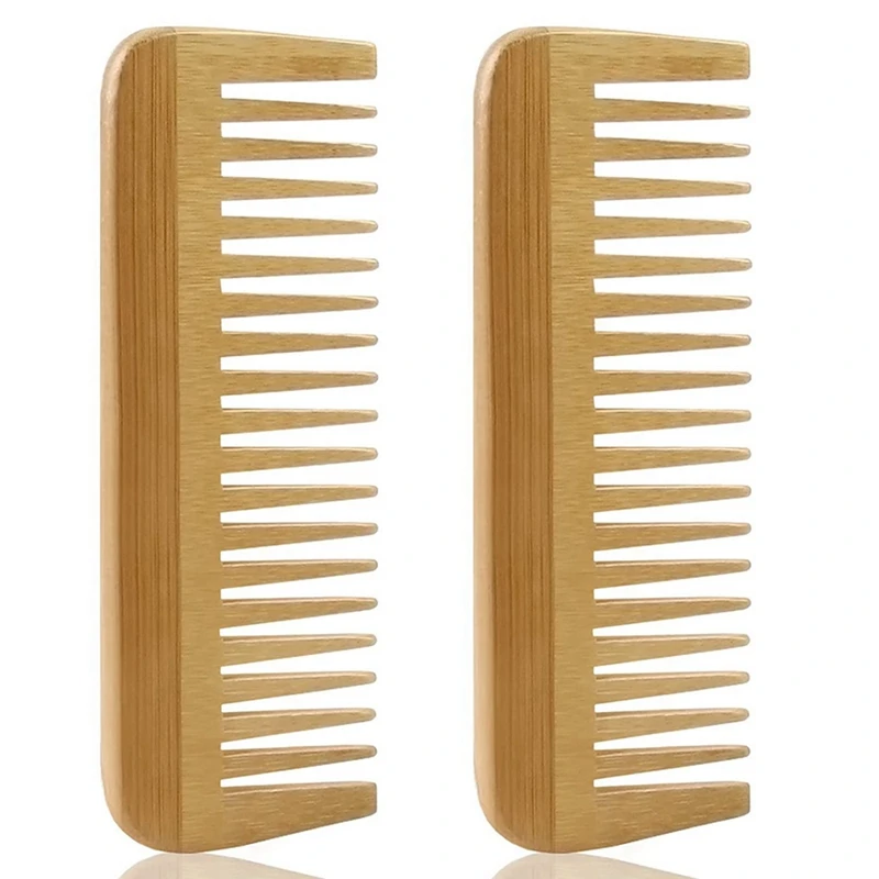 

2 шт., Антистатическая расческа для волос, из твердой древесины