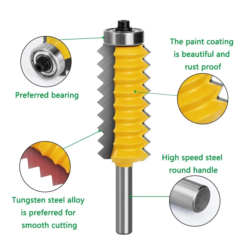 

Finger Joint Router Bit 8mm Shank Carbon Steel Handmaking Milling Cutter