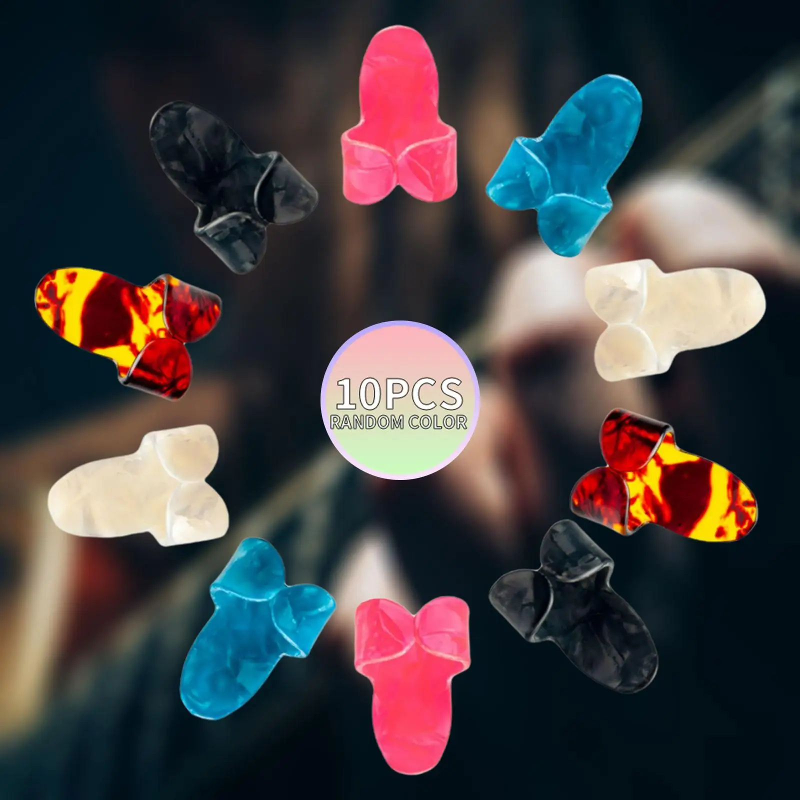 

10x Guitar Pick Plectrums Thumb Finger Picks for Ukulele Acoustic Guitars