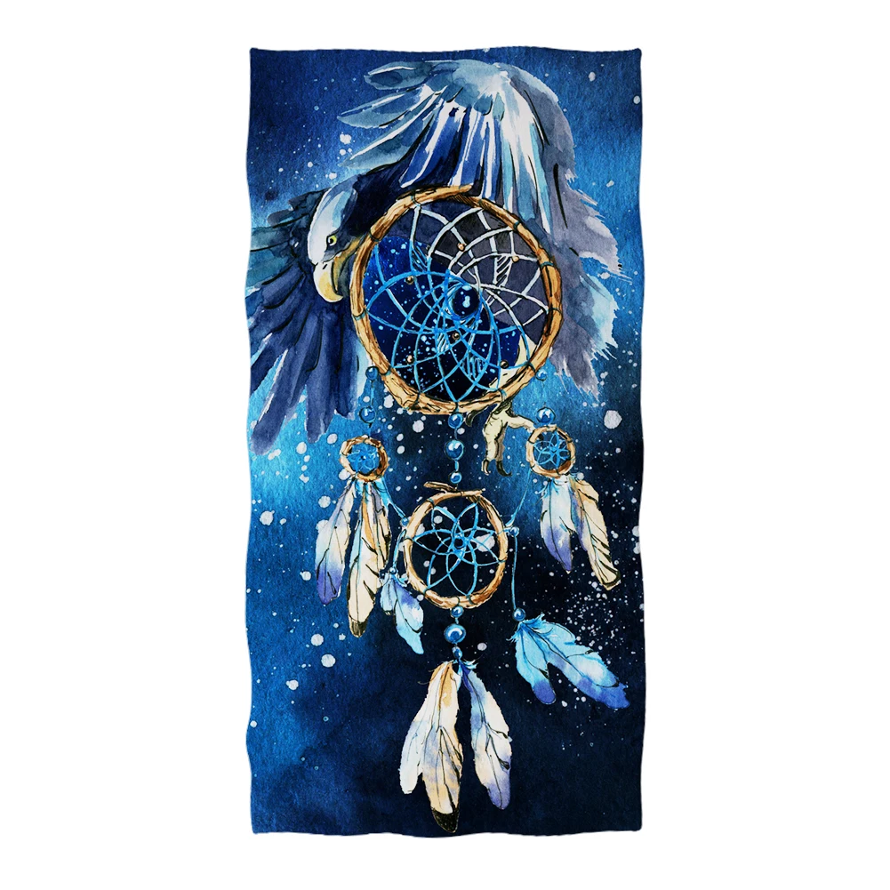 

HUGSIDEA Catch Dream Blue Face Towel Kids Adult Super Soft Bathroom Shower Towel For Yoga Gym Mat Quick Dry Hair Hand Towel 2022