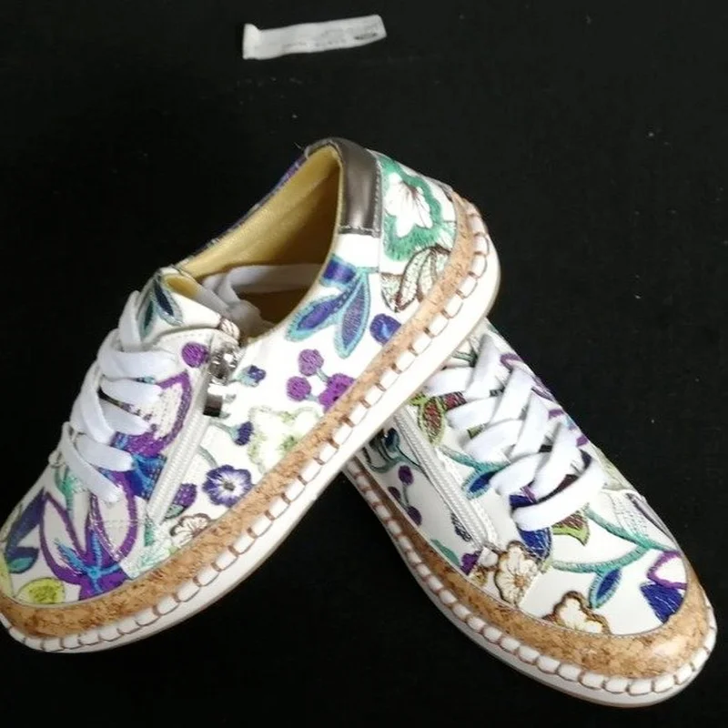 

Fisherman's shoes women's 2022 spring and summer casual shoes flat shoes women's printing large size loafer shoes women's shoes