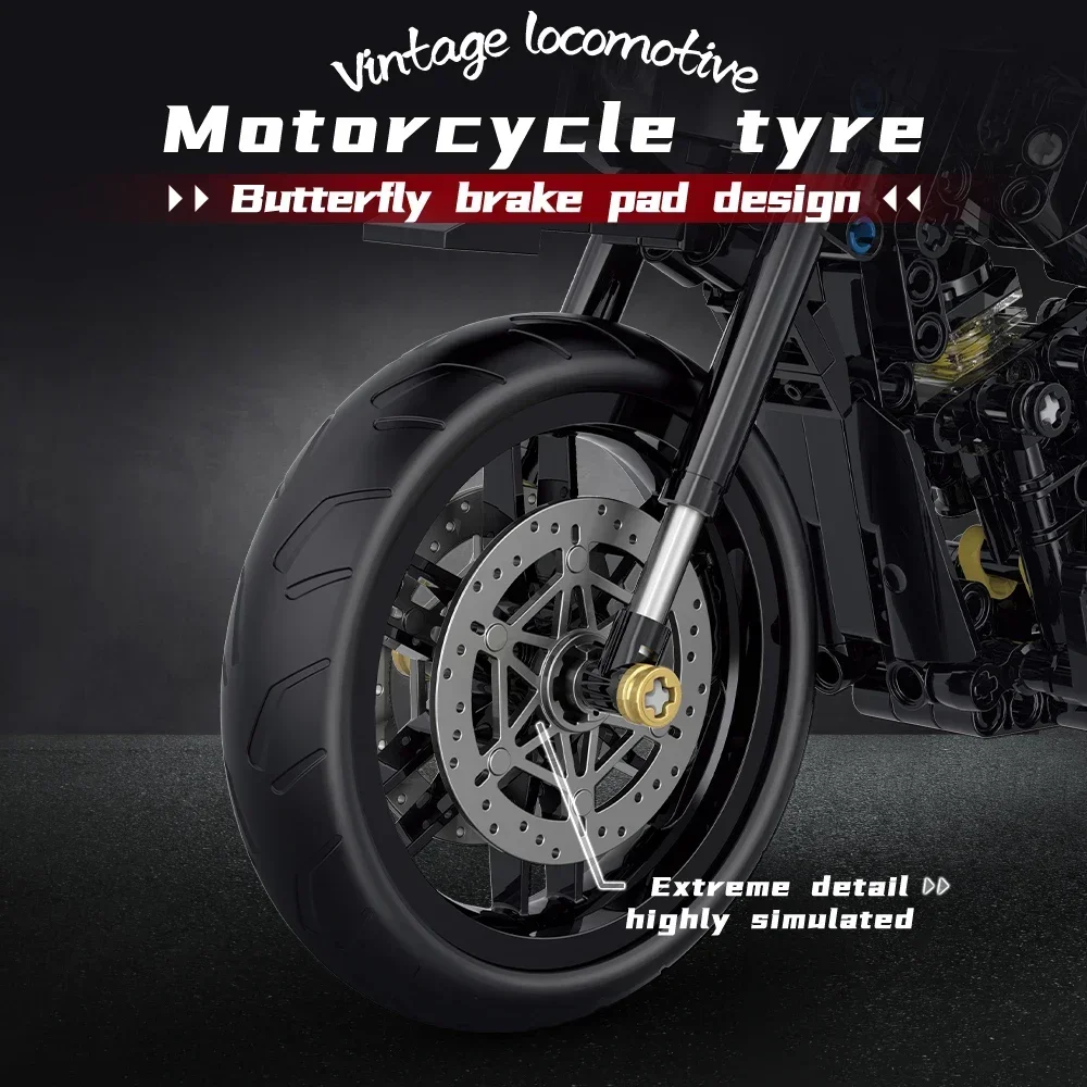 Высокотехнологичные Классические Мотоциклетные Строительные Блоки Набор 586