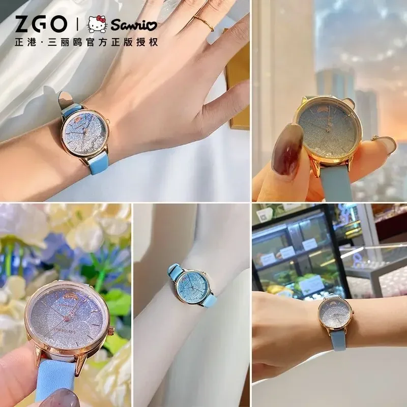 Кварцевые часы Sanrio ZGO в стиле цыганских студентов брендовые цвет розово-синий