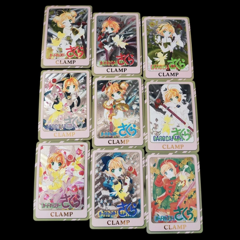 

9 шт./набор, позолоченные карточки для девочек