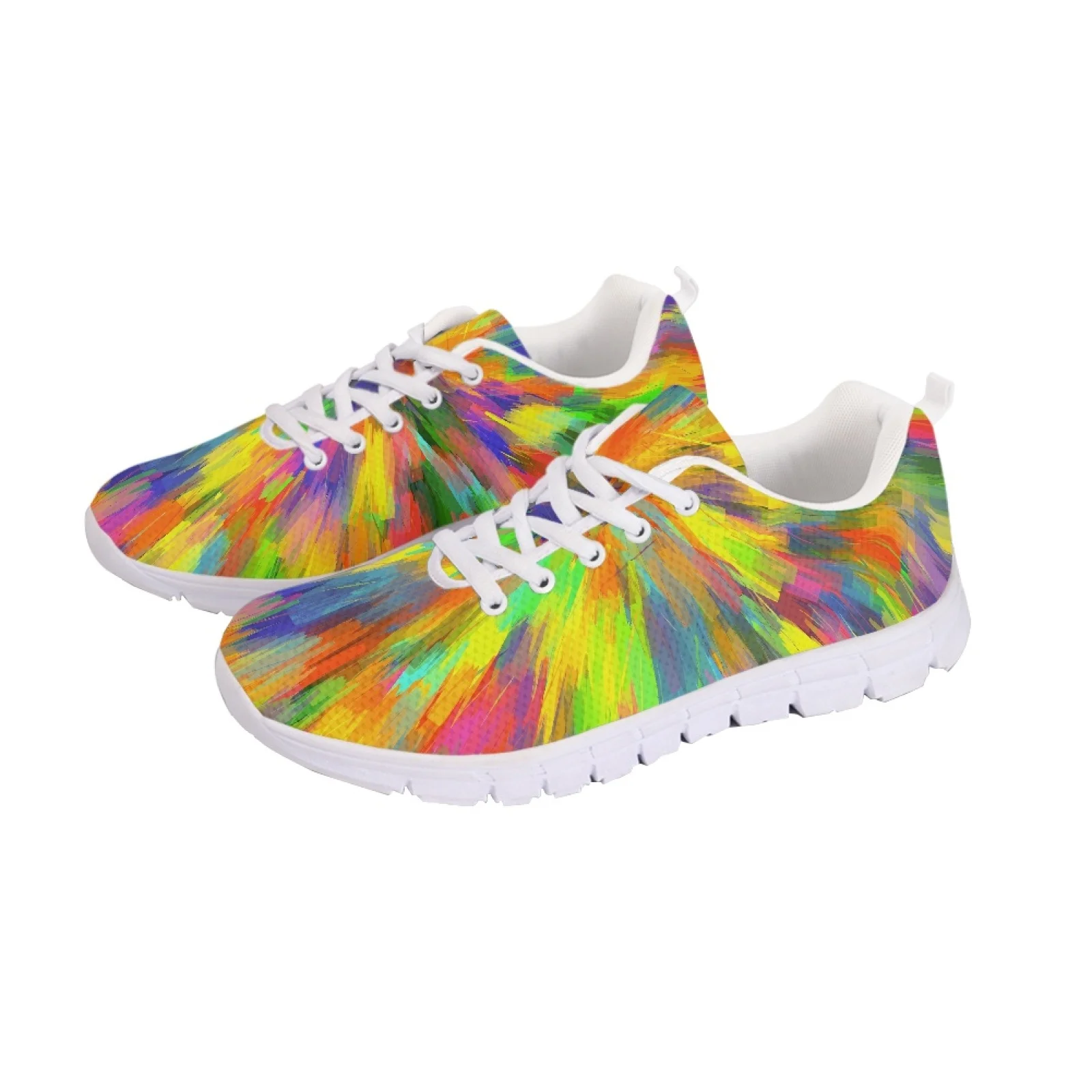 

Hot Sale New Style Adult Colourful Running Shoes Unisex Outdoor Sneakers Breathable Mesh Design Non-Slip Resilience EVA Sole