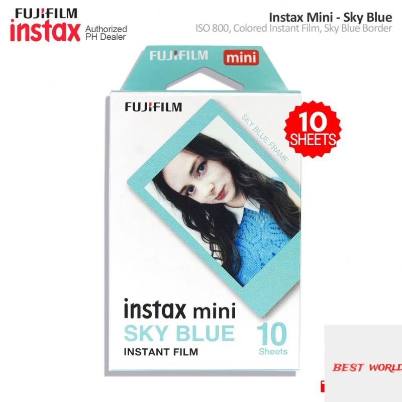 

FUJIFILM Instax Mini Film Sky Blue 10 Sheet Films - EXP 2024 MVP CAMERA