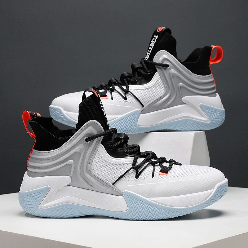 2022 High Help Adult Sports Basketball Shoes Winter Comfortable Shock Absorption Professional Training Games Basketball Shoes