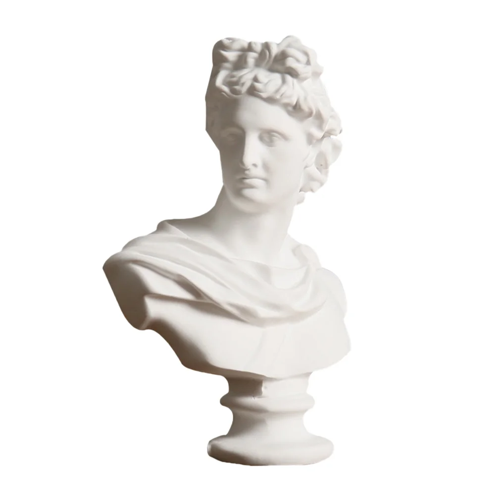 

1Pc Greek God Figurine Tabletop Ornament Resin Sculpture Figure Statue (White)