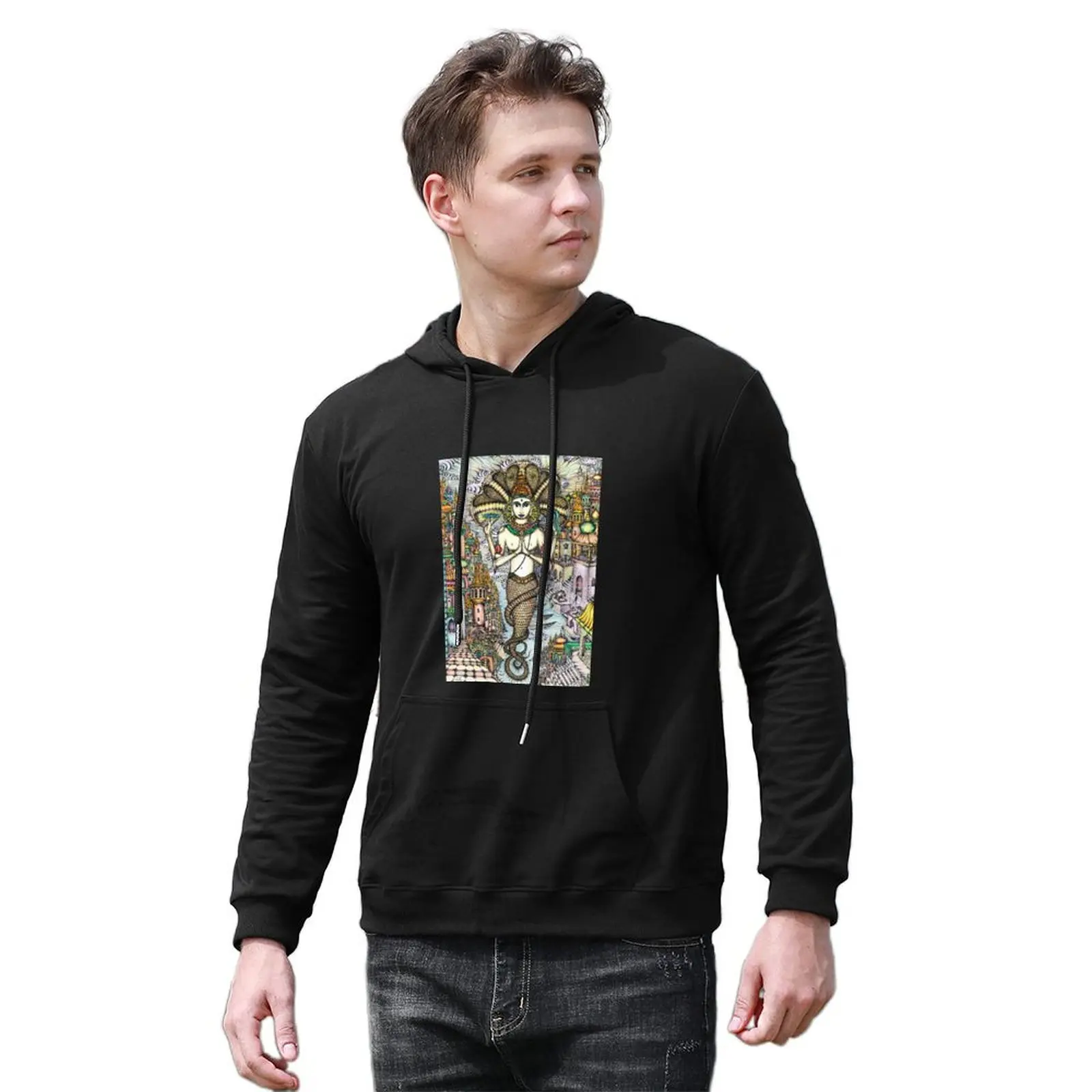 Patanjali пуловер Yoga Sutras с капюшоном осенняя куртка мужская одежда толстовки для