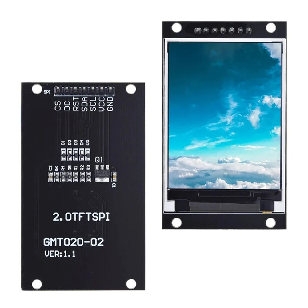 2 0-дюймовый TFT-модуль OLED ЖК-дисплей IC ST7789V 240*320 TFT цветной экран SPI-интерфейс для Arduino