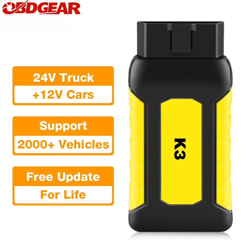 Диагностический сканер NEXPEAK K3 OBD2 для легковых и грузовых автомобилей