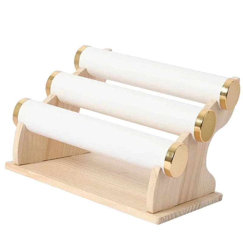 Элегантные органайзеры для браслетов прочный деревянный плюшевый держатель