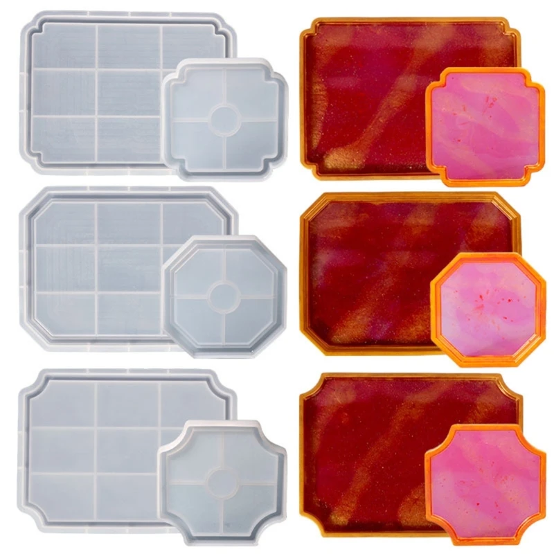 

Зеркальная силиконовая форма «сделай сам», прозрачная эпоксидная смола Gemeotric, форма в китайском стиле для литья цемента, бетона из смолы, Y08E