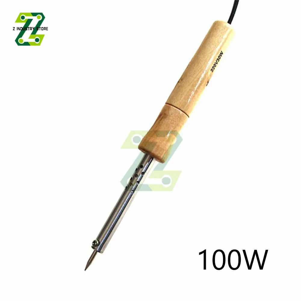 

Электрический паяльник Aideepen, деревянная ручка, 30/40/60/80/100 Вт