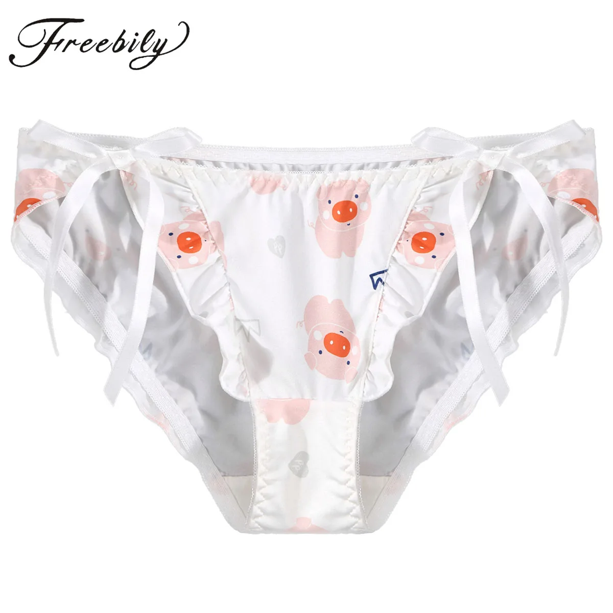 

Women's Cute Cartoon Briefs Panties Japanese Schoolgirl Anime Cosplay Ruffle Trim Bikini Knickers Underwear