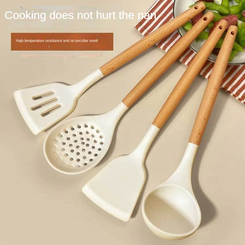 

Premium White Non-stick Silicone Shovel Kitchenware Set - A Must-Have for Every Modern Kitchen