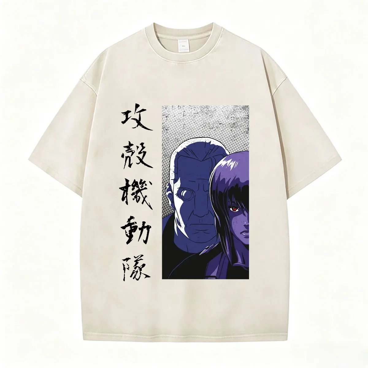Футболка Ghost in The Shell Motoko Kusanagi в винтажном стиле, мужская и женская одежда, повседневные хлопковые футболки с короткими рукавами, футболки больших размеров, топы (art.: 3920da129506f) - 3920da129506f