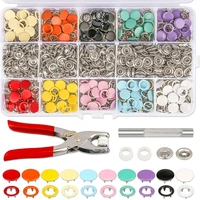 buttons plier tools 100200 set 10 colors metal sewing buttons hollowsolid prong press studs snap fasteners for clothes bags