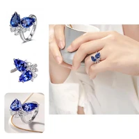 chic ring beautiful accessory water drop shaped exquisite bright luster finger ring for engagement party ring party ring