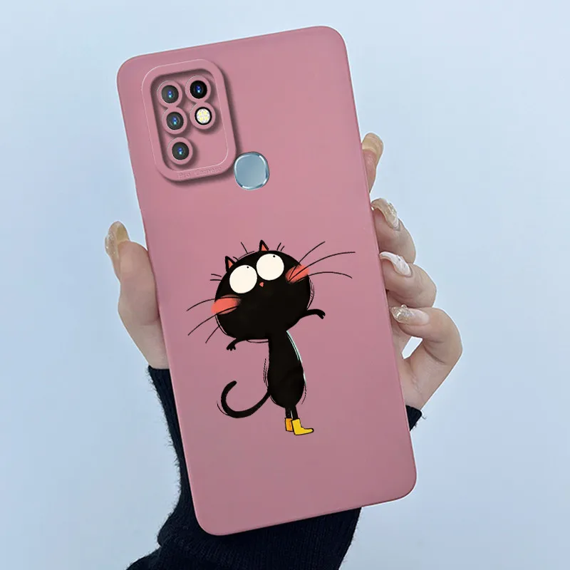 Фото Для Infinix Hot 10 X682B X682C чехол для телефона Hot 10T 10S X689C X689B мягкий силиконовый чехол модный окрашенный защитный чехол Capa №4