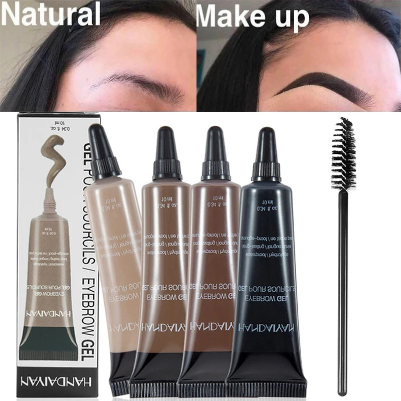 

6 Colors Eyebrow Gel Kit Waterproof Long Lasting Dyed EyeBrow Gel Cream Makeup Brush Eyebrows Enhancers Cream Eyebrow Gel 1pcs