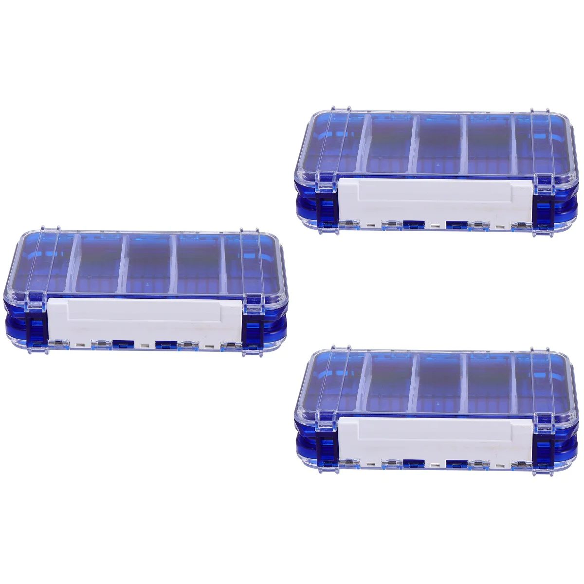 

3 шт., двухслойная Водонепроницаемая коробка для рыболовных снастей