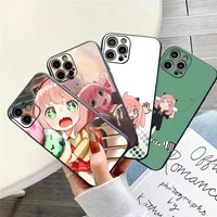 nspy%c3%97family anime japan phone case for iphone 11 13 12 pro max 12 13 mini x xs xr max se 6 7 8 plus silicone cover black