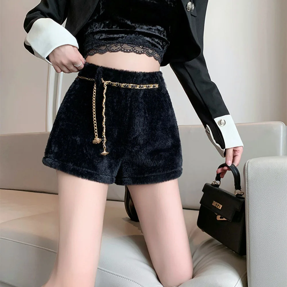 Осень-зима 202 новые знаменитости милый стиль универсальные широкие шорты из