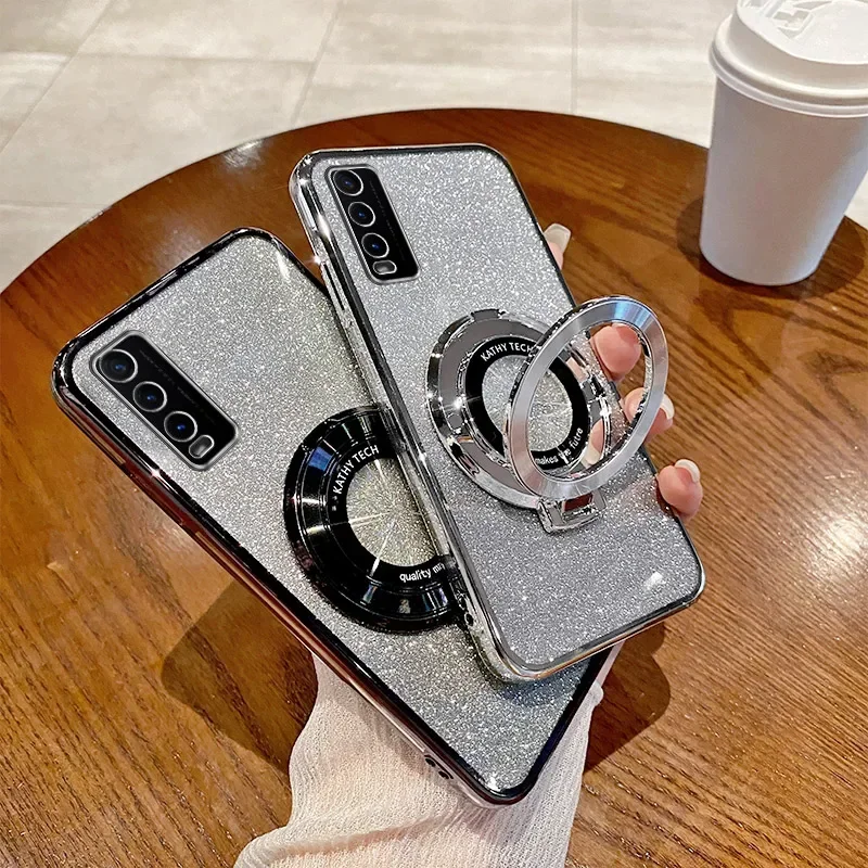 Чехол для VIVO Y20 гальваническое покрытие Мягкая Блестящая задняя крышка телефона