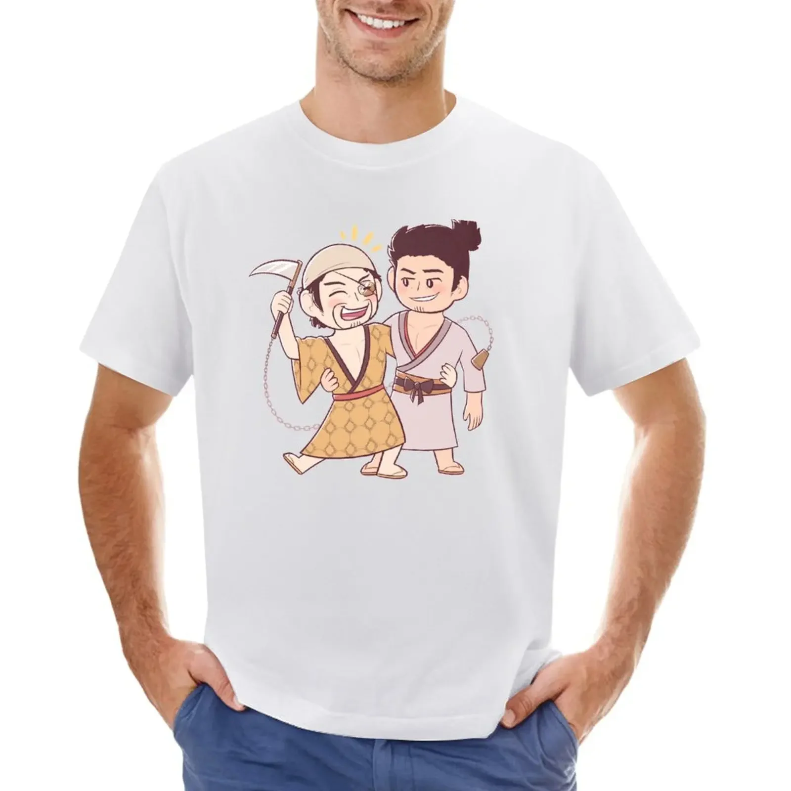 Мужская футболка большого размера Kenzan Kazumaji