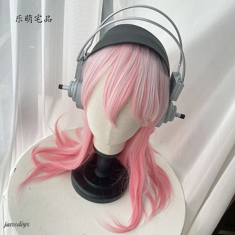 SUPER SONICO GRG Racing Queen Genus Gloomy Bear Cosplay Costume with socks Pink wig and Prop headset