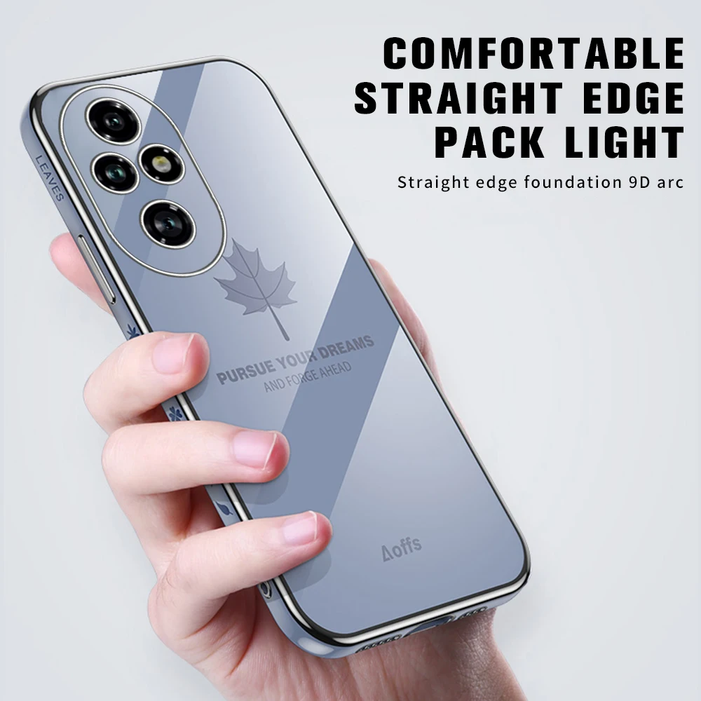 Чехол для телефона с рисунком кленового листа и ремешком Honor 200 Pro