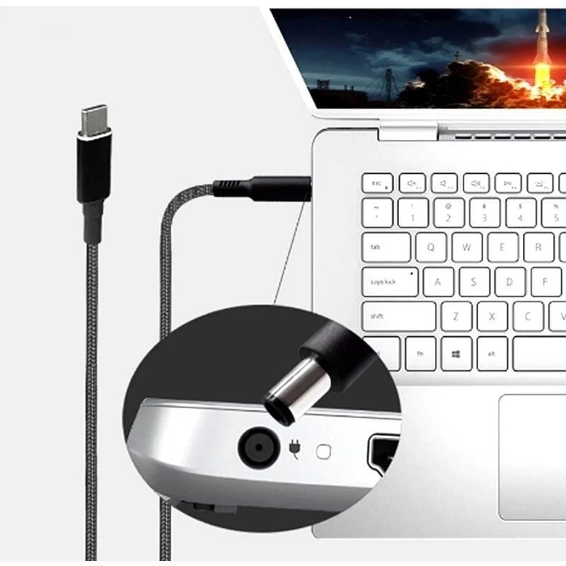 Адаптер питания постоянного тока 65/100 Вт типа C разъем USB к универсальному кабелю