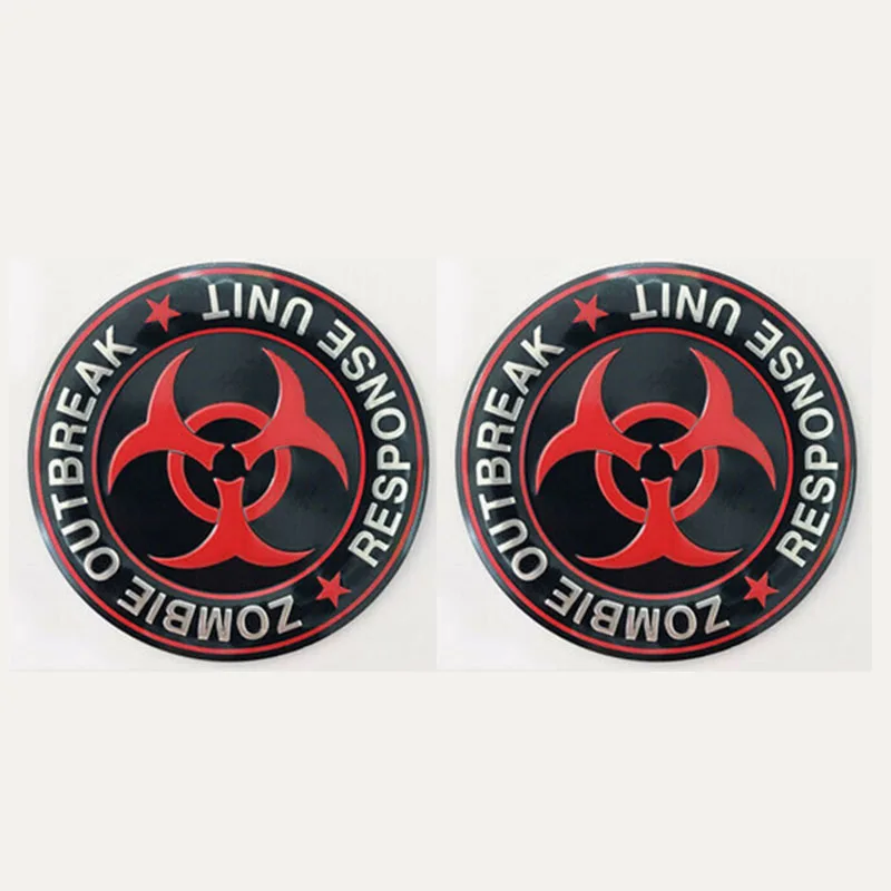 

2pcs Car Styling 3D Nuclear Umbrella Corporation Car Stickers Decals Emblem Decorations Badge Auto Accessories