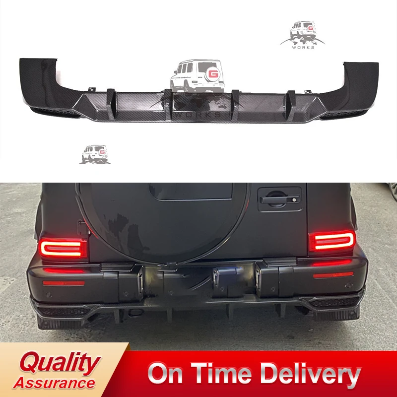 

G class W464 topc style DRY carbon fiber rear lip fit for G wagon W464 W463A G63 rear diffuser car bumper lip dry carbon
