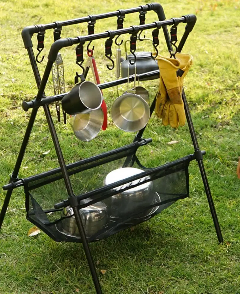 

Складная полка для кемпинга, портативные стеллажи для мебели, стол Noyaku, автомобильная сушилка, уличная полка для кемпинга с капюшоном