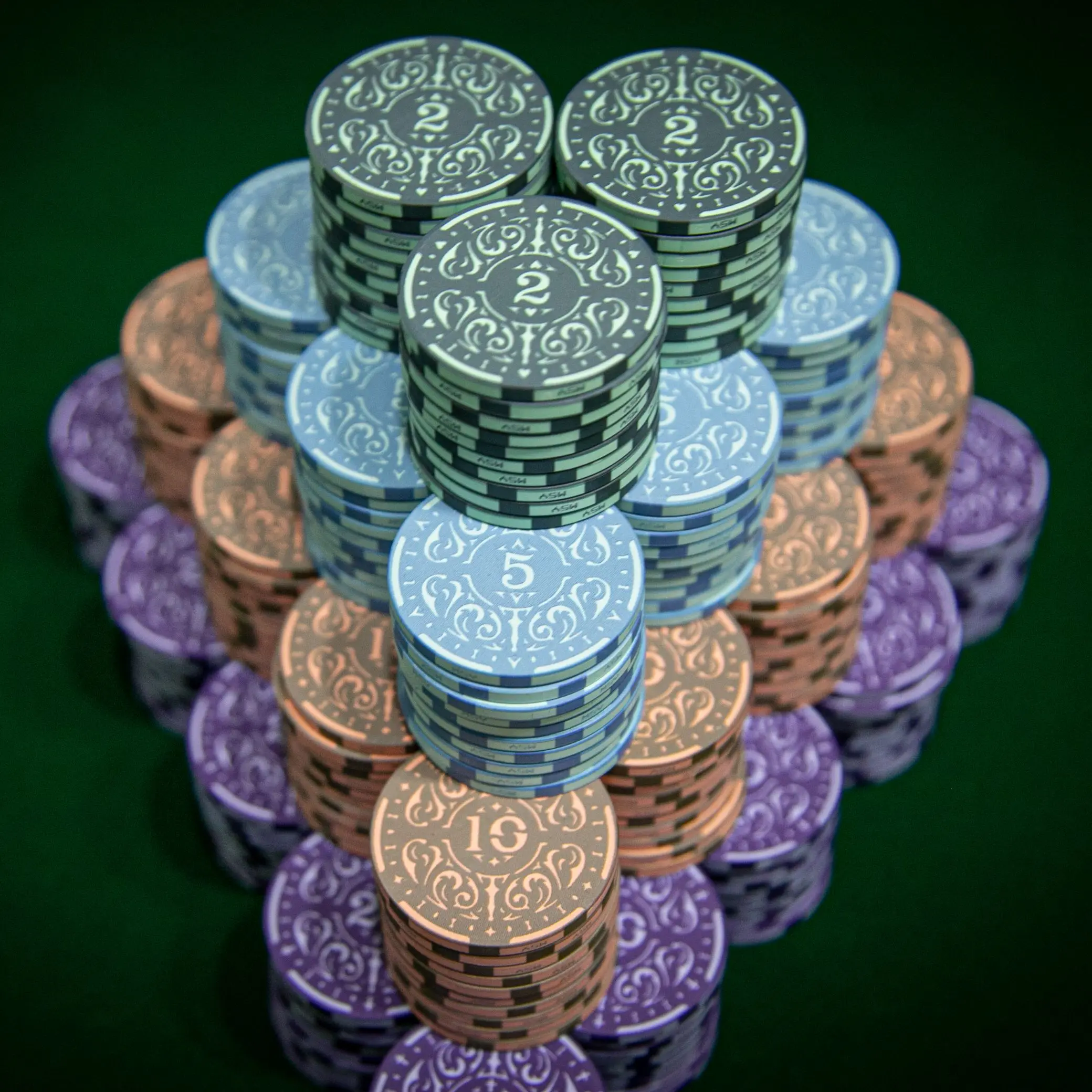 

[MSY Code Win] Brass Ceramic Counter DIY German Board Game General Token Texas Poker Chips