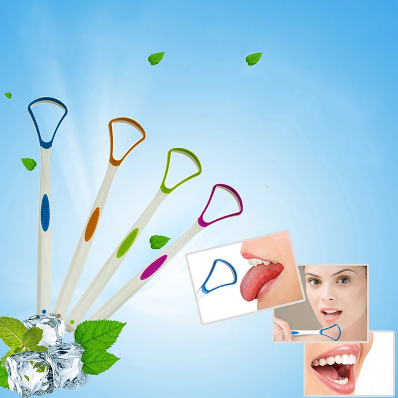 

1PCS Professional Plastic Tongue Tounge Cleaner Scraper Care Oral Hygiene Mouth Random Oral Dental Care Clean Random color